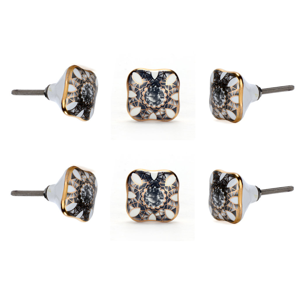 Cadia 1.5" Length Square Knob Multipack (Set of 6) Perilla Home