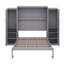 Lit escamotable avec garde-robe et tablette de rangement-558490784