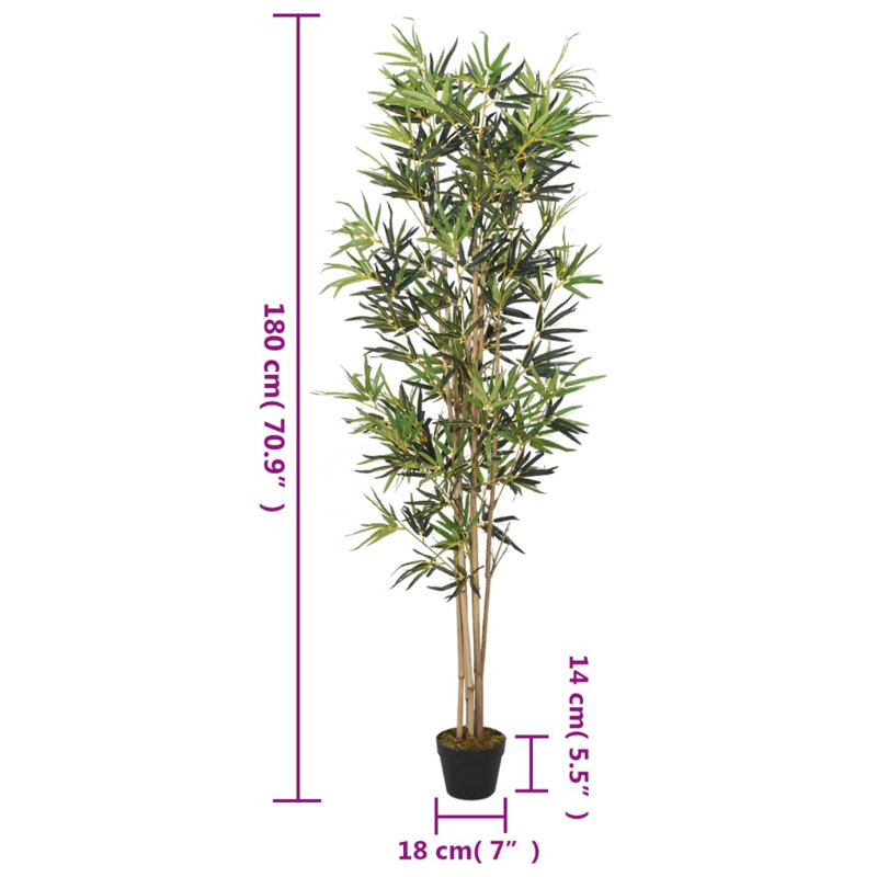 Faux Bamboo Tree in Pot, 180cm H x 18cm W