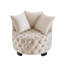 Chaise d'appoint contemporaine rembourrée et capitonnée-503644406