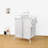 2 110l Laundry Hamper With Lid, White Cloth Basket For Clothes & , Firm Storage Cards 110l, Lid And Sorting Spacious