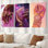 Impression sur toile abstraite vibrante à la main 3 pièces pour une maison élégante