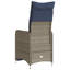  Reclining Patio Chairs 2 Pcs With Cushions Grey Poly Rattan