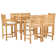 Rectangular 6 - Person 55'' Long Teak Bistro Set with Cushions