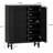 33.46" Modern Wooden 6-Tier Shoe Cabinet With Louvered Doors-1841305361