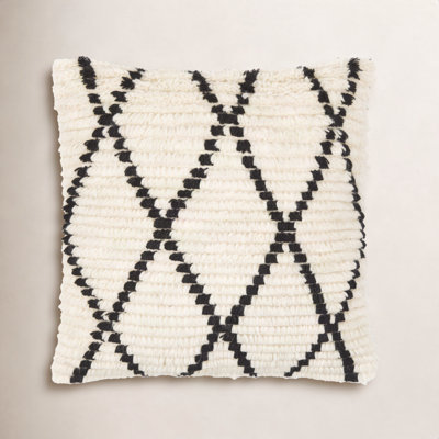 Cyan Geometric Wool Pillow Cover