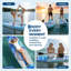 335x85.9x15 cm Blue Extra Wide Inflatable SUP Board, 204kg Capacity Ultra-Light PVC Paddle Board with Non-Slip EVA Deck, Adjustable Paddle, Pump, Backpack & Full Accessories-129232570