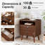 Table de chevet avec station de charge et 2 tiroirs avec tablette-587899622-587899623-587899616