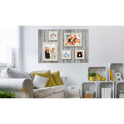 Distressed Gray Wood Picture Frame