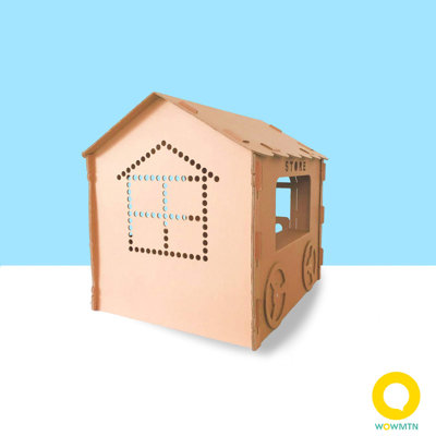 Maisonnette d'intérieur en carton 3 pi 4 po x 3 pi 11 po