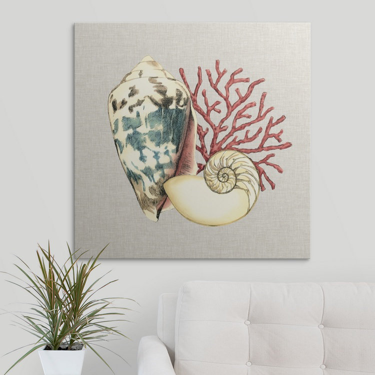 "par the mer shore i’megan meagher, reproduction d’art, H 35 po x l 35 po x P 1,5 po, Toile