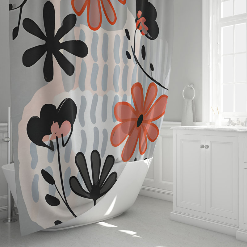 Rideau de douche Poisson, H 93 po x l 70 po