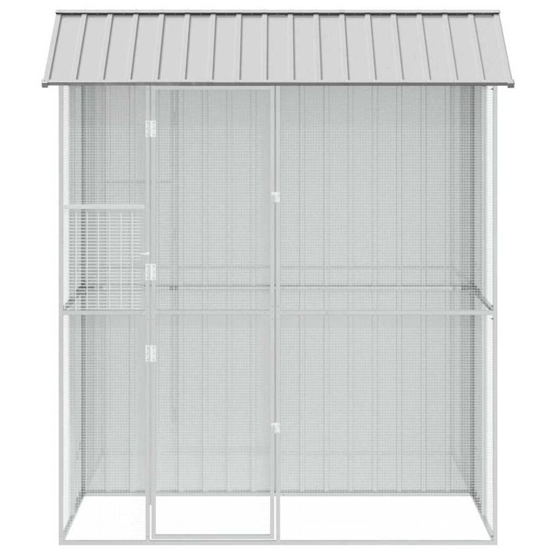 247cm Steel Floor Bird Cage, Grey