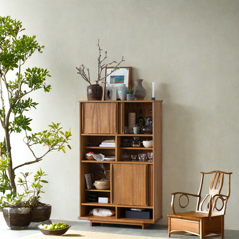 Multifunctional  Solid Wood Accent Cabinet