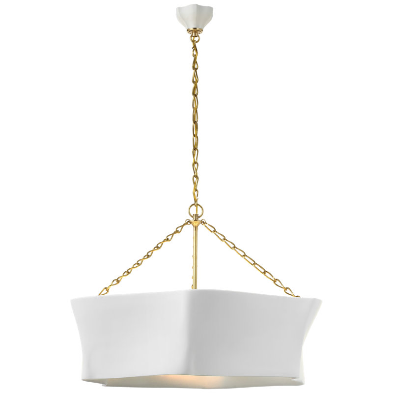 Aerin 6 - Light Chandelier, Hand-Rubbed Antique Brass
