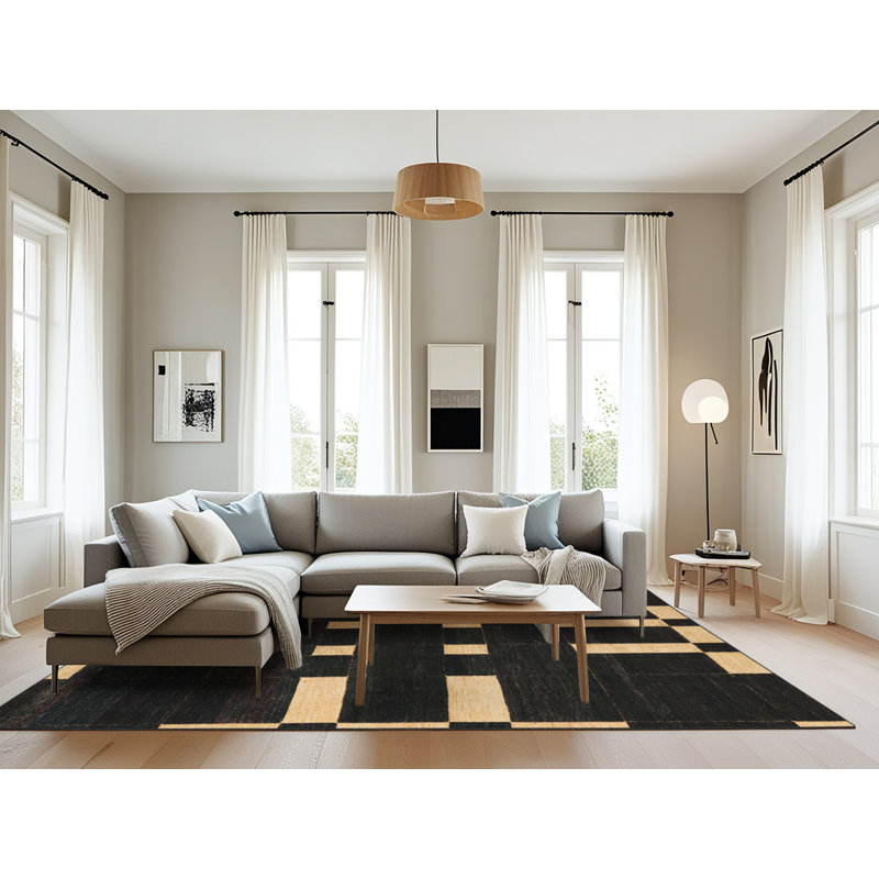 Abstract Indoor Rug, Rectangle 8'x 12'