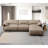 Veata Light Brown Suede Sectional Sofa