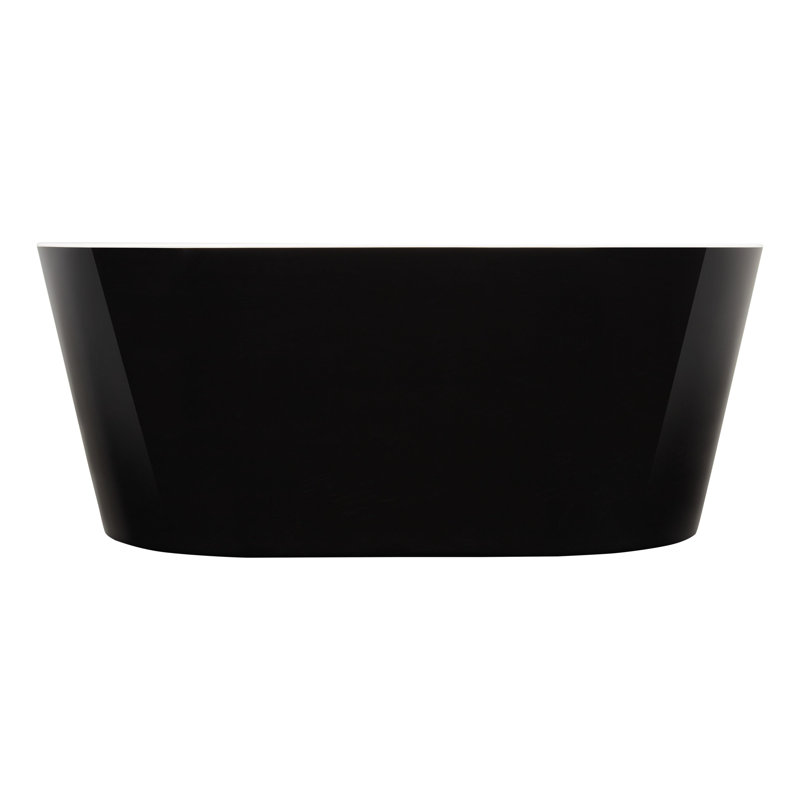 59" Eden Acrylic Freestanding Tub, Smooth Black