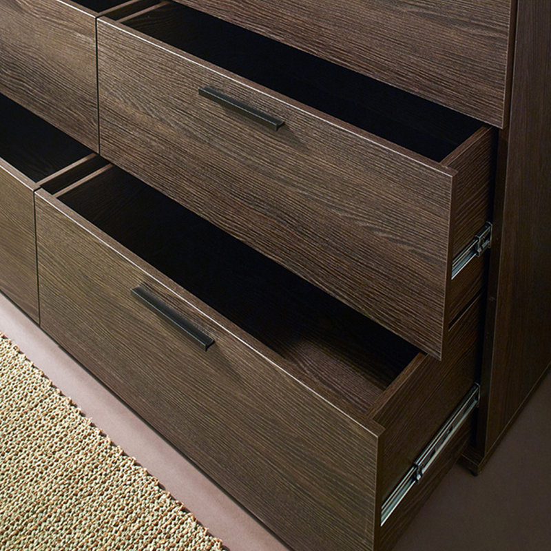 Rangement pour chambre à coucher - Glissières pleine extension et grande commode: Résistant aux taches d'eau