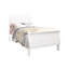 Lit simple à DEL avec éclairage, style, moderne en blanc, bois massif +, éclairage 84,31