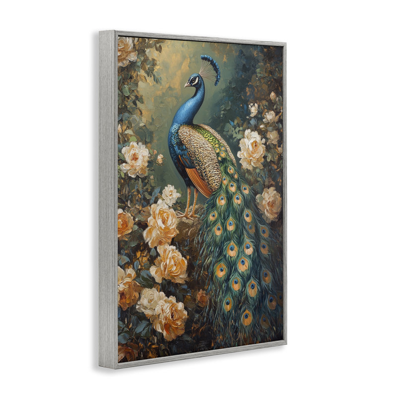  «Morris Inspired Peacock», estampe numérique par Petal Prints Design, H 24 po x l 16 po, Estampe numérique Farmhouse