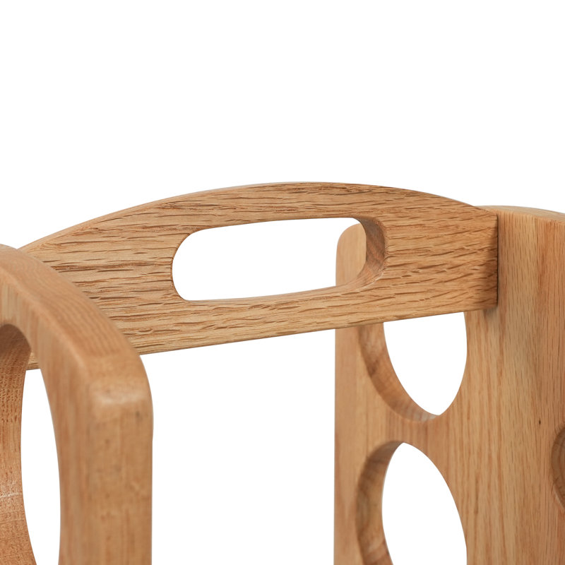 Support à vin de table en bois massif 6 bouteilles Joriel, Naturel