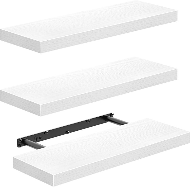 Floating Shelves, 3 Pcs, White