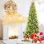 400 minces arbres de Noël 7 pi avec 800 lumières à DEL blanc chaud avec 1180 pointes pe +, espace pour les bureaux, petits espaces réalistes mixtes
