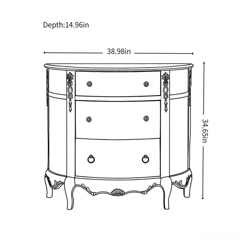 Armoire décorative peinte American Retro
