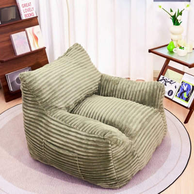Fauteuil à billes surdimensionné avec - confortable pour la lecture et la détente dans la chambre à coucher, le salon, P 39,4 po x l 41,8 po H 30,8 po, mousse rembourrée à haute résilience, capacité de poids de 400 lb