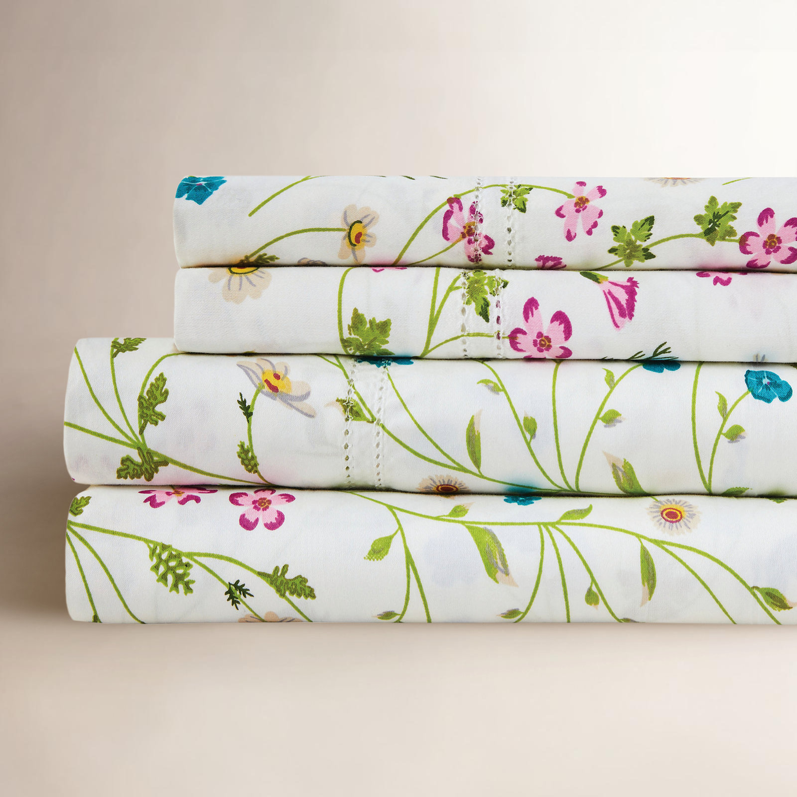 Bergina Cotton Sheet Set, California King Sheet Set with 2 Pillowcases