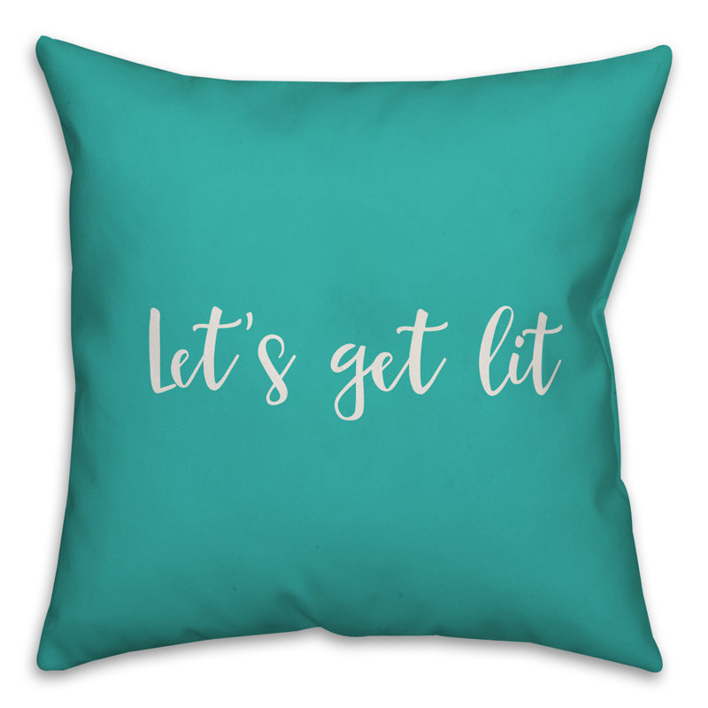 Coussin « let is éclairé » , Bleu sarcelle, Housse de coussin
