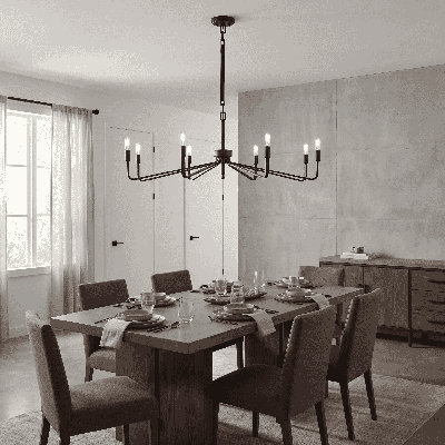 Anacelia 8 - Light Candle Style Chandelier