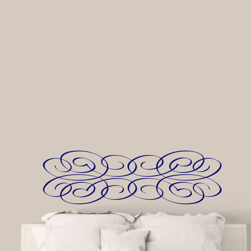 Décalcomanie murale tête tourbillon, Bleu marine