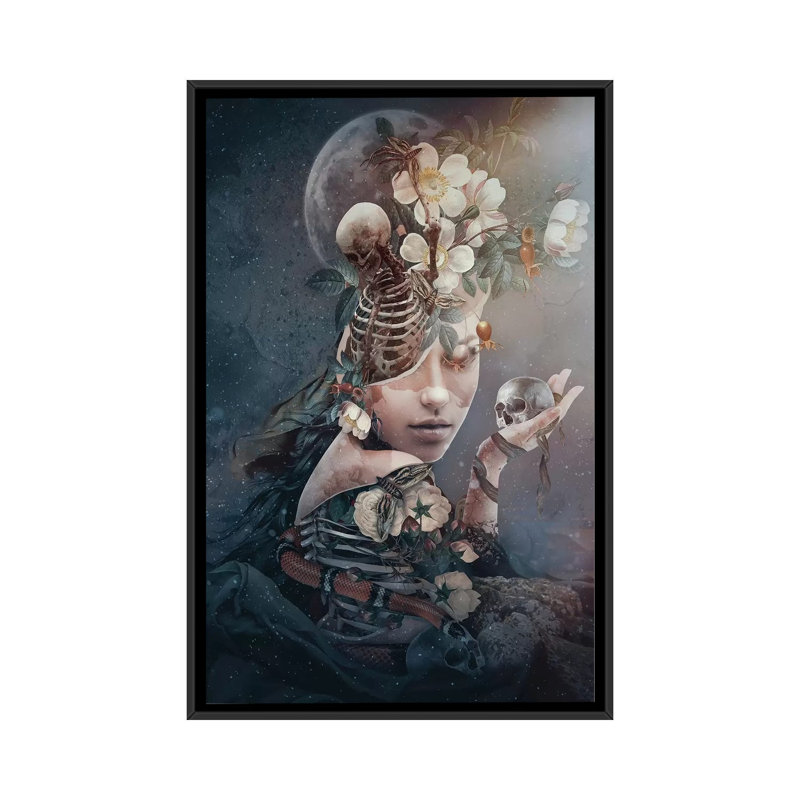 « Moonlight Beauty » par Riza PEKER-impression d’art graphique, Pas de tapis, H 26 po x l 18 po x 1,5 po
