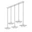 Lustre linéaire en nickel brossé 5 lumières Ludo-123222951