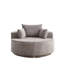Fauteuil convertible moderne et moelleux en velours côtelé et mousse, 140 cm de long, pivotant à 360° pour salle de projection, soutien amélioré, pivotant simple de 140 cm, mousse, confort optimal