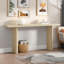Console moderne avec structure de forme géométrique et grain de bois-362454757