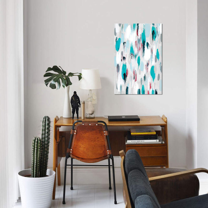 « gouttes i », reproduction sur toile, H 18 po x l 12 po x P 1,5 po, Toile tendue, Pas de tapis