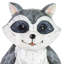 Statuaire de jardin à raton laveur solaire Exhart, 10 pouces de hauteur