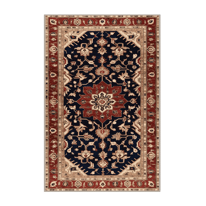 Machine Washable Persian Brown Area Rug, Rectangle 2' x 3'