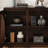 Mid Century Modern Fluted Sideboard Cabinet, Buffet Cabinet with Storage, Narrow Side Cabinet Accent Cabinet-555247154