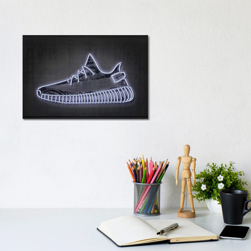 « Sneaker Y » par octave Mielu-impression d’art graphique, Pas de tapis, Toile tendue, H 8 po x l 12 po x P 0,75 po