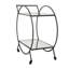 Chariot-bar à miroir l 28 po avec deux tablettes et poignées Jevonn-374308765