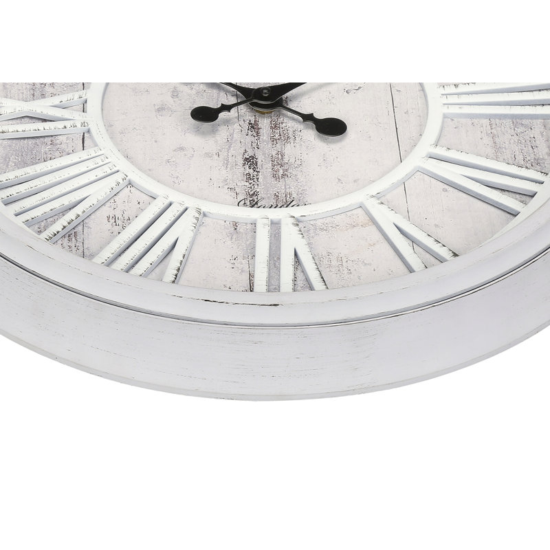 Horloge, horloge murale ronde 20 po, gris, transitionnel