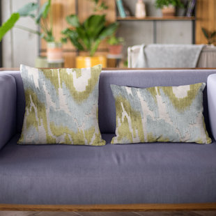 Down Blend Abstract Square Throw Pillow