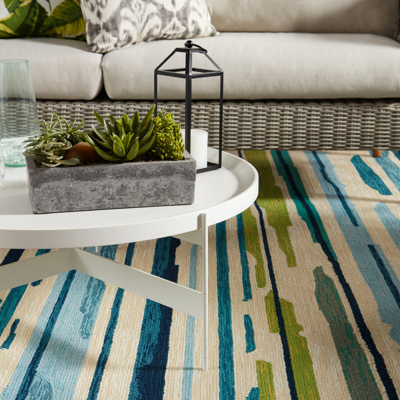 Graysen Abstract Indoor / Outdoor Rug, Rectangle 3'6" x 5'6"