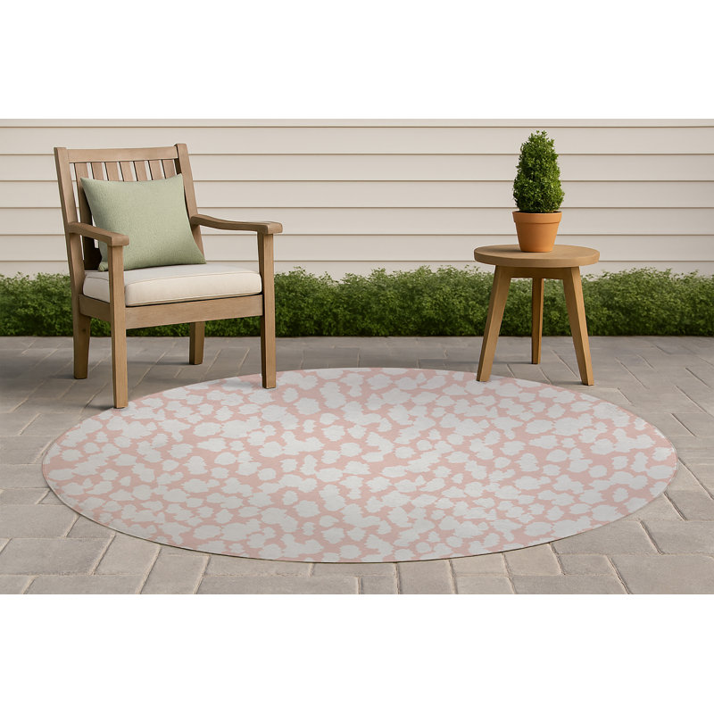 Tapis d'extérieur antidérapant Animal Splat, Rond 5 pi