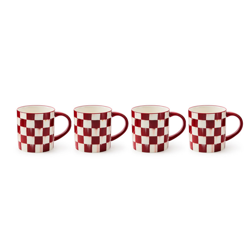 Cherry Check Mugs