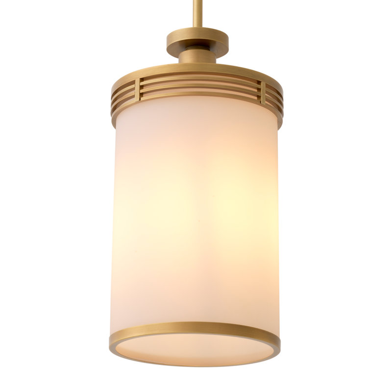 Luminaire suspendu cylindrique à 1 lumière Fayence